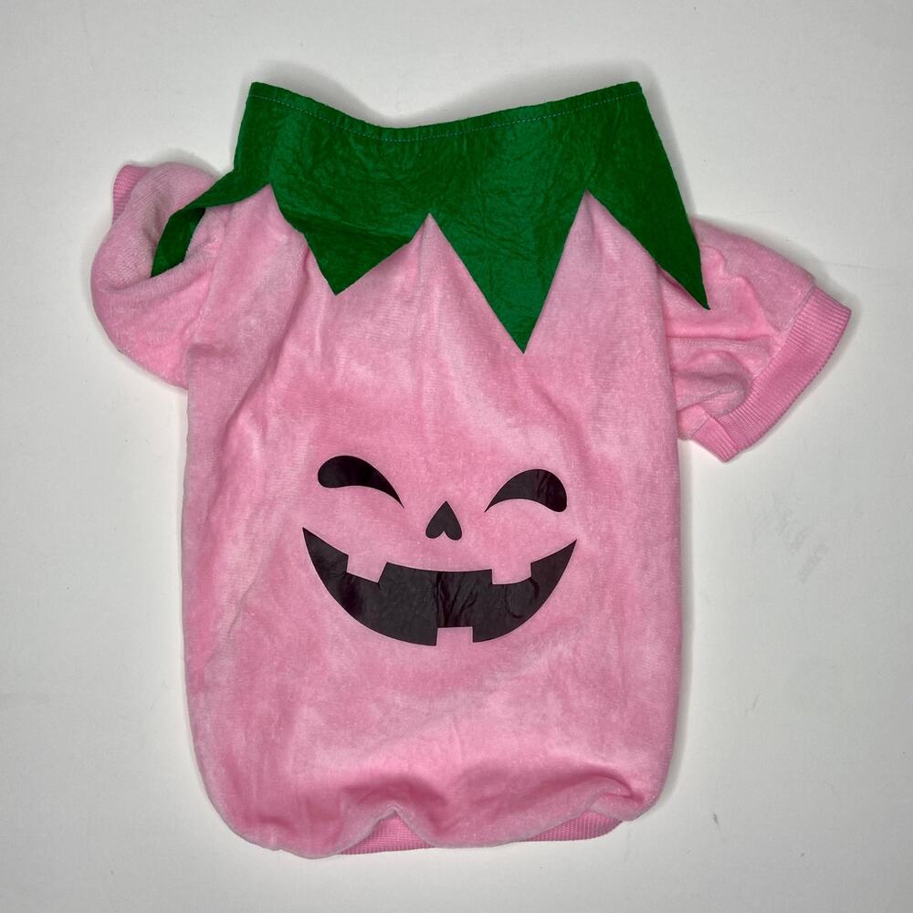 Pink Pumpkin Dog Clothes Halloween Costume